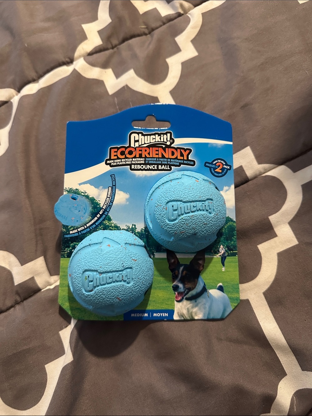Eco-Friendly Light Blue Rebounce Dog Balls (2-Pack)